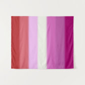 Tenture Drapeau de la Fierté lesbienne tombée (Devant (Horizontal))