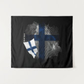 Tenture Drapeau de la Finlande (Devant (Horizontal))