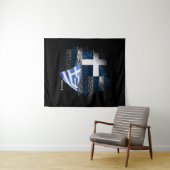 Tenture drapeau de la Grèce (En situation (horizontale))