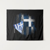 Tenture drapeau de la Grèce (Devant (Horizontal))