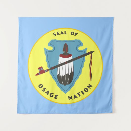 Tenture Drapeau de la nation des Osages (Devant)