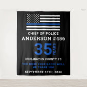 Tenture Drapeau de la partie de retraite de la police minc (Devant)