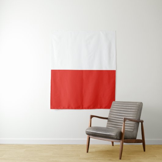 Tenture Drapeau de la Pologne (En situation)