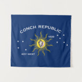 Tenture Drapeau de la République de Conch, Drapeau de Key  (Devant (Horizontal))