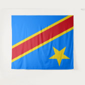 Tenture Drapeau de la République démocratique du Congo Tap (Devant (Horizontal))