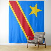 Tenture Drapeau de la République démocratique du Congo Tap (En situation)