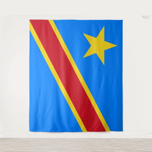 Tenture Drapeau de la République démocratique du Congo Tap (Devant)