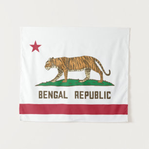 Tenture Drapeau de la République du Bengale de Tiger