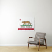 Tenture Drapeau de la République du Bengale de Tiger (En situation (horizontale))
