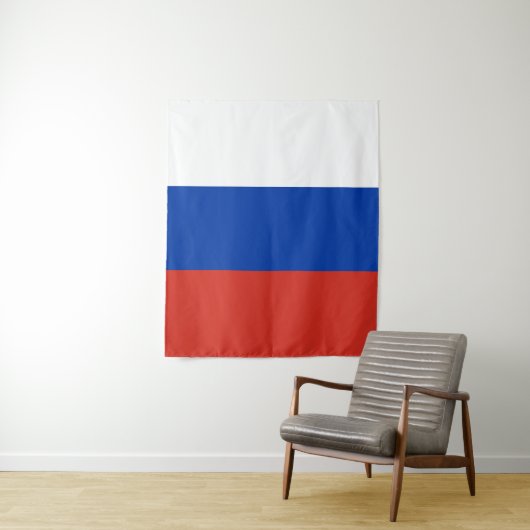Tenture Drapeau de la Russie (En situation)