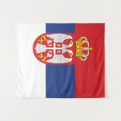 Tenture drapeau de la Serbie (Devant (Horizontal))