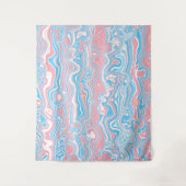 Tenture Drapeau de la Trans Pride Trippy Boho Super Wavy (Devant)