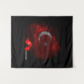 Tenture Drapeau de la Turquie (Devant (Horizontal))