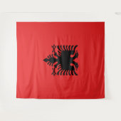 Tenture Drapeau de l'Albanie (Devant (Horizontal))