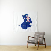 Tenture drapeau de l'Australie (En situation (horizontale))
