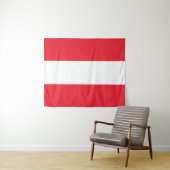 Tenture Drapeau de l'Autriche (En situation (horizontale))