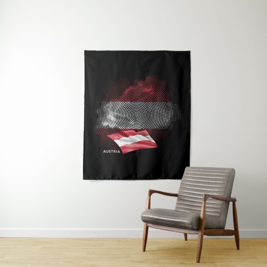 Tenture drapeau de l'Autriche (En situation)