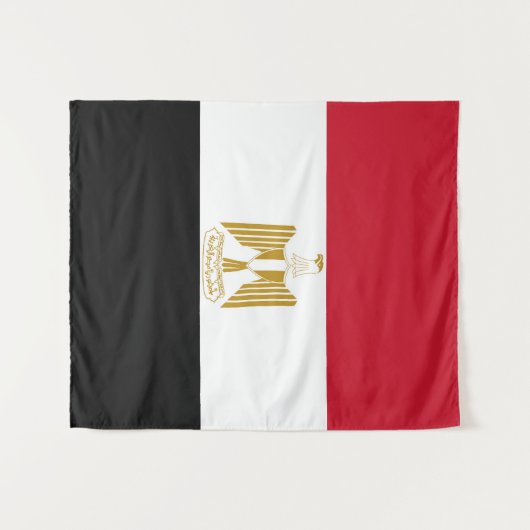 Tenture Drapeau de l'Égypte (Devant (Horizontal))