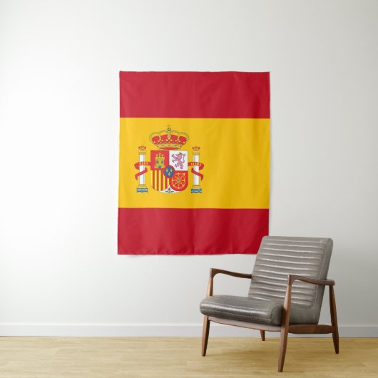 Tenture Drapeau de l'Espagne (En situation)