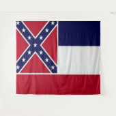 Tenture Drapeau de l'État du Mississippi (Devant (Horizontal))