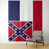 Tenture Drapeau de l'État du Mississippi (En situation)
