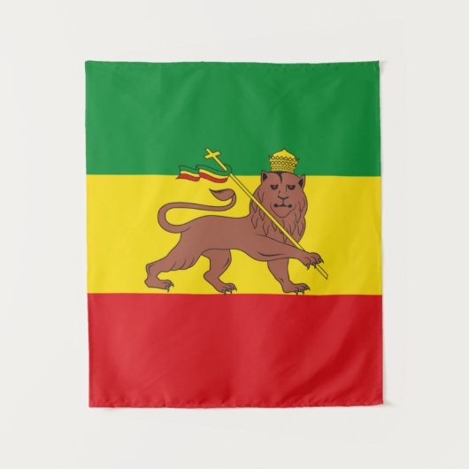 Tenture Drapeau de l'Éthiopie rastafarienne (Devant)