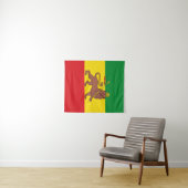 Tenture Drapeau de l'Éthiopie rastafarienne (En situation (horizontale))