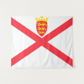 Tenture Drapeau de l'île de Jersey (Devant (Horizontal))