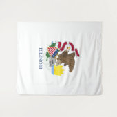 Tenture Drapeau de l'Illinois (Devant (Horizontal))