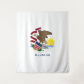 Tenture Drapeau de l'Illinois (Devant)
