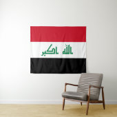 Tenture Drapeau de l'Irak (En situation (horizontale))
