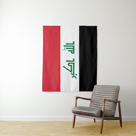 Tenture Drapeau de l'Irak (En situation)
