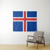 Tenture Drapeau de l'Islande (En situation (horizontale))