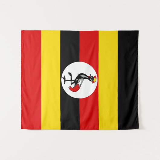 Tenture Drapeau de l'Ouganda (Devant (Horizontal))