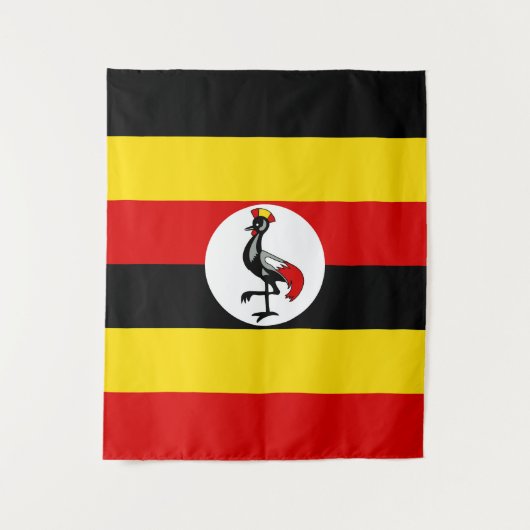 Tenture Drapeau de l'Ouganda (Devant)