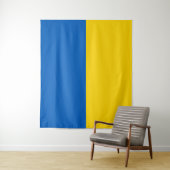 Tenture Drapeau de l'Ukraine (En situation)