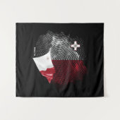 Tenture drapeau de Malte (Devant (Horizontal))