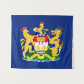 Tenture Drapeau de mouvement d'autonomie de Hong Kong - (Devant (Horizontal))
