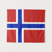 Tenture Drapeau de Norvège Petit scandinave (Devant (Horizontal))