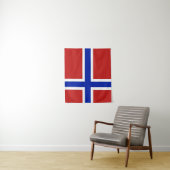 Tenture Drapeau de Norvège Petit scandinave (En situation)