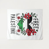 Tenture Drapeau de palestine libre (Devant (Horizontal))