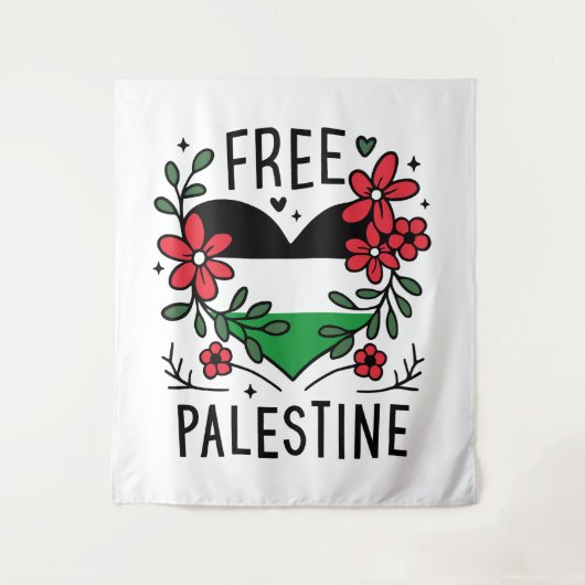 Tenture Drapeau de palestine libre (Devant)