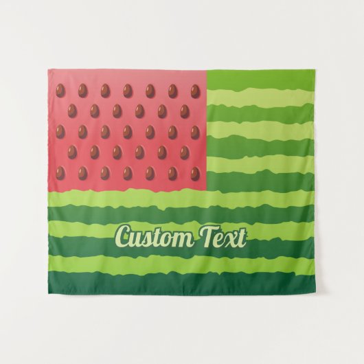 Tenture Drapeau de pastèque (Devant (Horizontal))