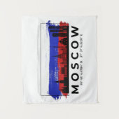 Tenture Drapeau de pinceau de Moscou Russie (Devant)