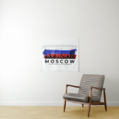 Tenture Drapeau de pinceau de Moscou Russie (En situation (horizontale))