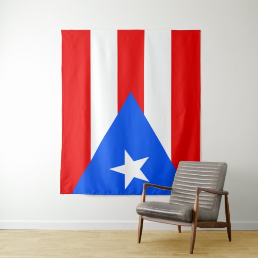 Tenture Drapeau de Porto Rico (En situation)