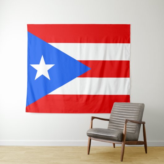 Tenture Drapeau de Porto Rico (En situation (horizontale))