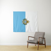 Tenture Drapeau de Saint-Marin (En situation (horizontale))