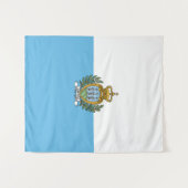 Tenture Drapeau de Saint-Marin (Devant (Horizontal))