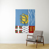Tenture Drapeau de Saint-Pierre-et-Miquelon (En situation)